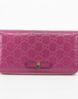 Gucci Guccissima Interlocking G Round Zip Wallet 