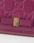 Gucci Guccissima Interlocking G Round Zip Wallet 