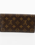 Louis Vuitton Monogram Josephine Wallet Canvas Long Wallet 