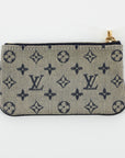 Louis Vuitton Grey / Navy Monogram Key Cles 