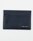 Prada Navy Saffiano Leather Card Case 