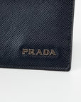 Prada Navy Saffiano Leather Card Case 