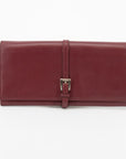 Prada Maroon Bordeaux Leather Long Wallet 