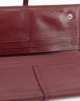 Prada Maroon Bordeaux Leather Long Wallet 