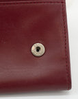 Prada Maroon Bordeaux Leather Long Wallet 