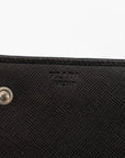 Prada Black Saffiano Long Wallet  