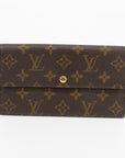 Louis Vuitton Monogram Pochette Porto Monnaie Credit Long Wallet 