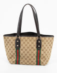 Gucci Brown GG Canvas Sherry Line Joicoeur Tote Bag 