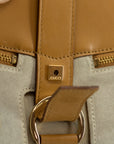 Gucci Suede x Leather Camel Shoulder Bag 