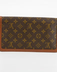 Louis Vuitton Monogram Canvas Brown Dame Clutch 