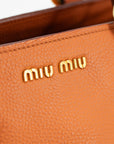 Miu Miu Phenix Vitello Shopping Tote Papaya 