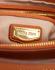 Miu Miu Phenix Vitello Shopping Tote Papaya 