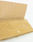 Christian Dior Beige Cannage Patent Leather Voyaguer Wallet / Clutch Bag 