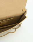 Christian Dior Beige Cannage Patent Leather Voyaguer Wallet / Clutch Bag 