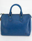 Louis Vuitton Blue Epi Speedy 25 Hand Bag  