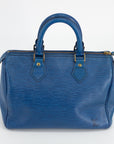 Louis Vuitton Blue Epi Speedy 25 Hand Bag  