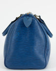 Louis Vuitton Blue Epi Speedy 25 Hand Bag  