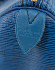 Louis Vuitton Blue Epi Speedy 25 Hand Bag  