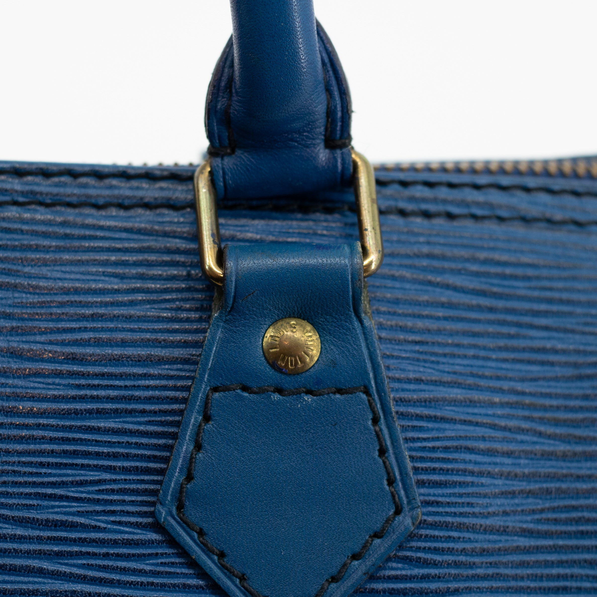 Louis Vuitton Blue Epi Speedy 25 Hand Bag  