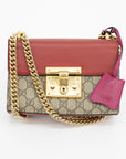 Gucci GG Supreme Canvas Multicolor Padlock Crossbody Bag 