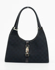 Gucci GG Canvas Black Jackie Shoulder Bag 