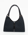 Gucci GG Canvas Black Jackie Shoulder Bag 