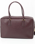 Prada Galleria Saffiano Lux Bowler Bag Purple Handbag