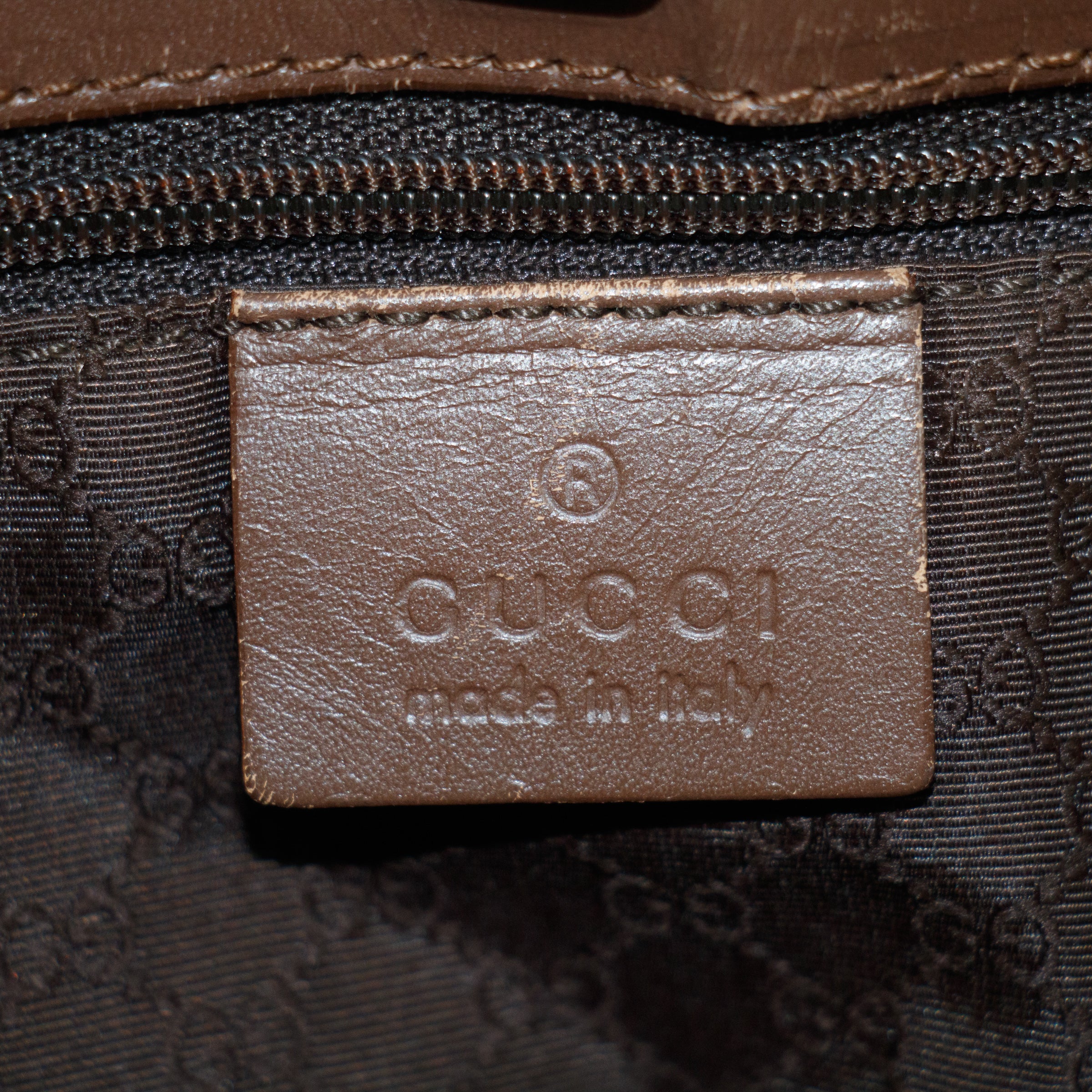 Gucci Brown Leather Tote Bag  