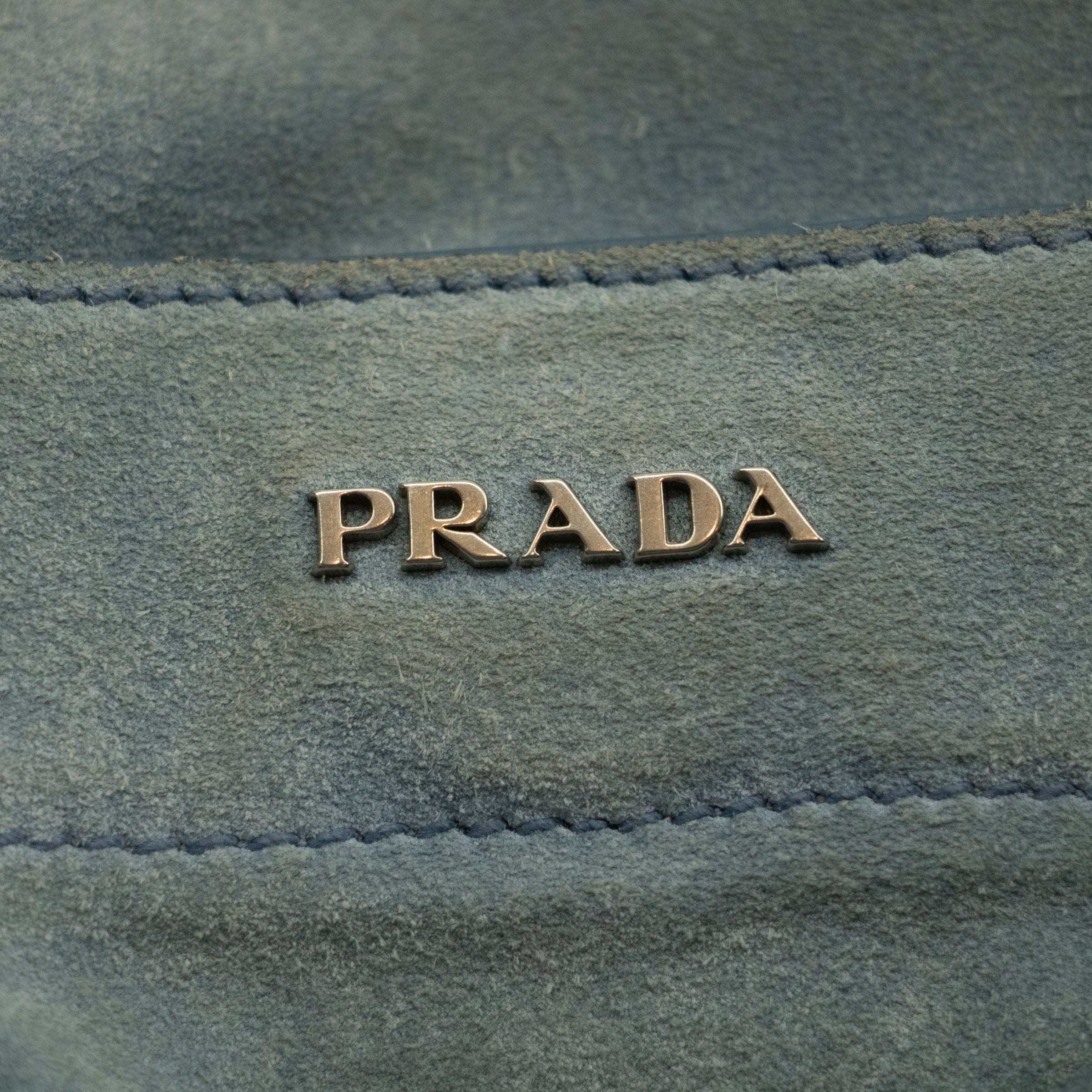 Prada Ivory Leather Mirror Tote Bag 