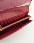 Prada Pink Saffiano Leather Long Wallet 