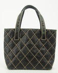 Chanel Black Wild Stitch Quilted Handbag Small 