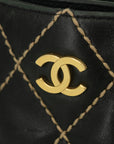 Chanel Black Wild Stitch Quilted Handbag Small 