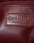 Chanel CC Burgundy Lapin Rabbit Fur Chain Tote Bag 6 Series  