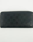 Louis Vuitton Black Damier Infini Vertical Zippy Wallet  