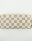 Louis Vuitton Damier Azur Portefeuille Clemence Round Zipper Long Wallet 