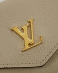 Louis Vuitton Greige Leather Portefeuille Lock Mini Compact Wallet  