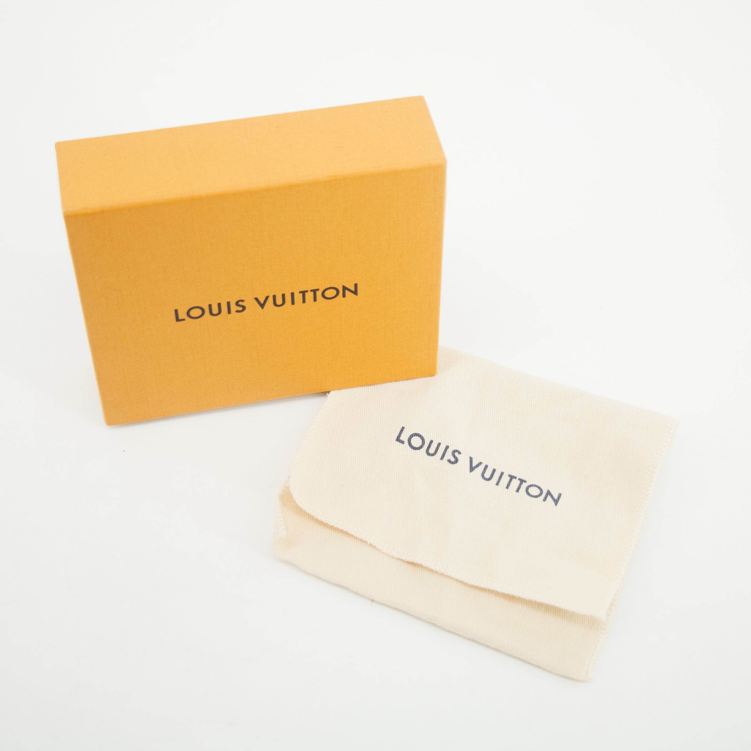 Louis Vuitton Greige Leather Portefeuille Lock Mini Compact Wallet  