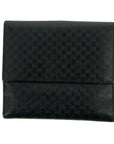 Gucci Black Micro GG Leather Jackie Compact Wallet 2659