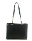 Chanel Large Coco Logo Caviar Skin Black Tote Bag Gold Hardware 