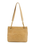 Chanel Brown Caviar Skin CC Shoulder Bag Gold Hardware  