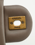 Chanel Medium Dark Grey Quilted Glazing Calfskin Top Handle 23 Series - 