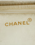 Chanel Caviar Skin Reprint Medallion Tote Bag White 2 Series 