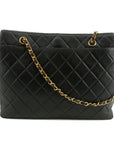 Chanel Matlasse Turnlock Coco Mark Lambskin Timless Classic Tote Bag 