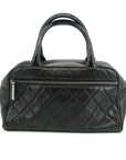 Chanel Caviar Skin Logo Matlasse Mini Bowling Bag 6 Series 