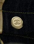 Chanel CC Stitch Denim Tote Bag Small Blue 10 Series  