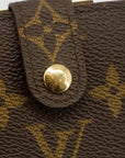 Louis Vuitton Monogram Canvas Kisslock Wallet Brown 