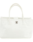 Chanel Caviar Skin White Executive 2-Way Tote Bag -