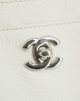 Chanel Caviar Skin White Executive 2-Way Tote Bag -