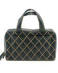 Chanel Wild Stitch CC Coco Mark Black Quilted Hand Bag  