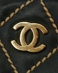 Chanel Wild Stitch CC Coco Mark Black Quilted Hand Bag  